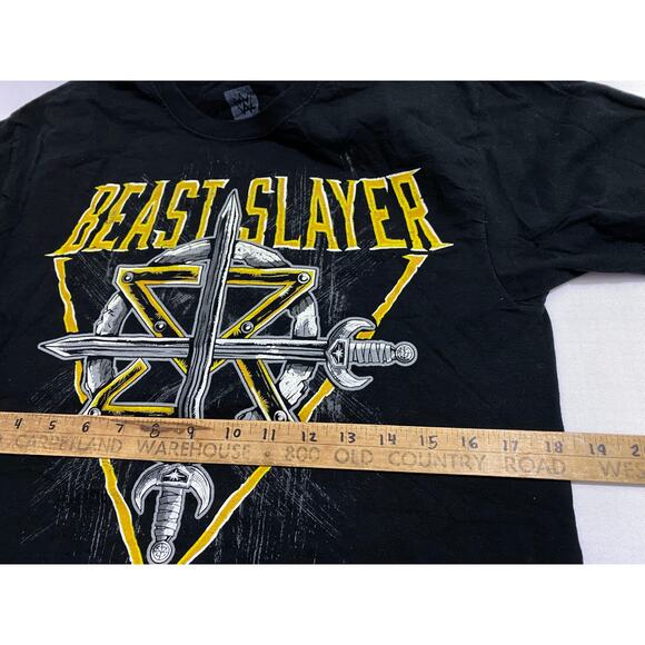 Seth Rollins Beast Slayer WWE Authentic Wear Black T-Shirt Mens Medium - Picture 3 of 8